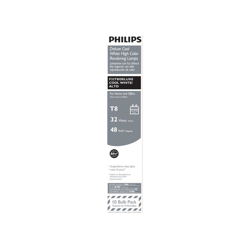 Philips 479709 Fluorescent Tube Light Bulb 32 W T8 1" D X 48" L Cool White Linear 4100 K