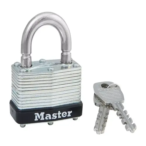 Padlock 1-1/16" H X 1" W X 1-3/4" L Laminated Steel Breakaway Keyed Alike Metallic
