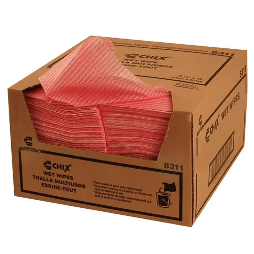 CHIX 8311 WET WIPES PINK WAVY LINE