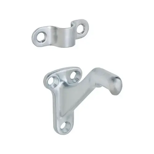 Ives Series Handrail Bracket, Brass, Satin Chrome