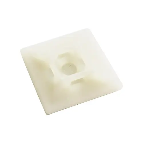 Cable Tie Base Mount 1" L White White