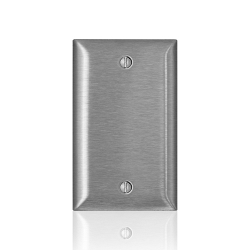 Wall Plate C-Series Satin Silver 1 gang Stainless Steel Blank Satin