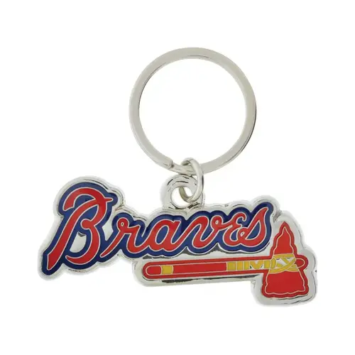 Key Chain Atlanta Braves Metal Silver Decorative Silver