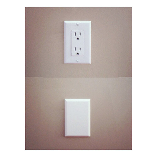 Outlet Cover CoverPlug White Plastic White