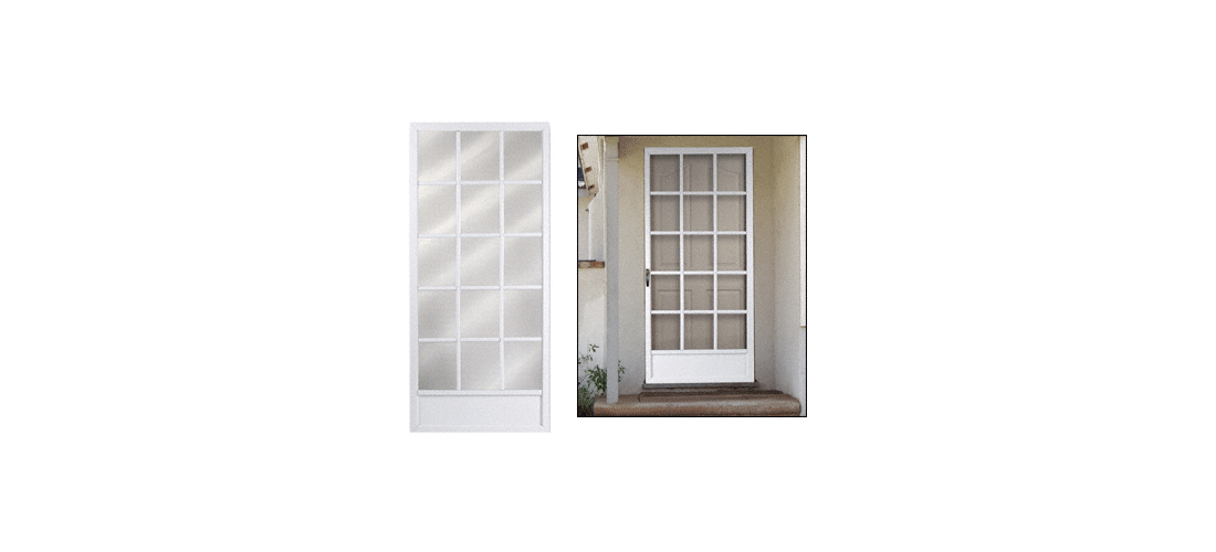 Columbia 20358301 Milan White 32 X 80 Steel Hinged Screen Door