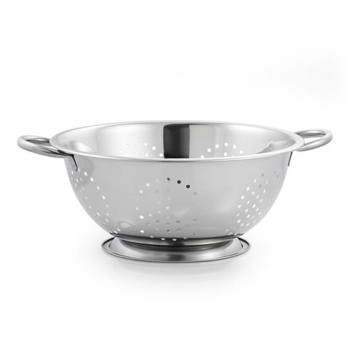 Colander 11" W X 13.5" L Silver Stainless Steel Brushed