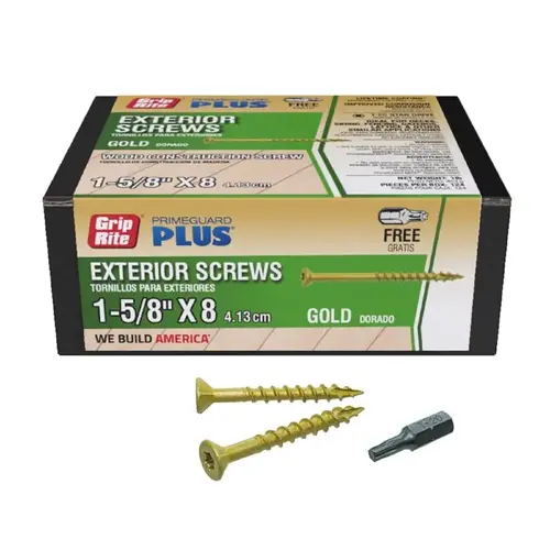 Deck Screws PrimeGuard Plus No. 8 S X 1-5/8" L Star Flat Head Ceramic Coated