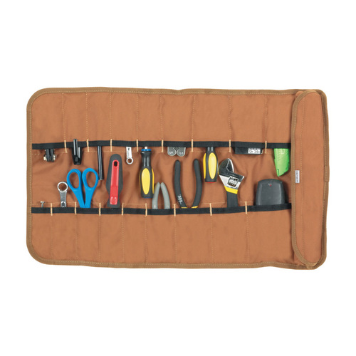 CARHARTT 10082202 Tool Roll Pouch Legacy 13" W X 1/2" H Heavy Duty Poly Fabric Light Brown Light Brown