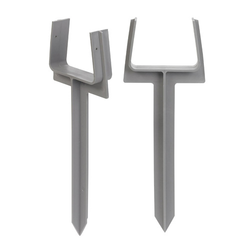 Downspout Anchor 10.5" H X 3" W X 2" L Gray Vinyl K Gray Pair