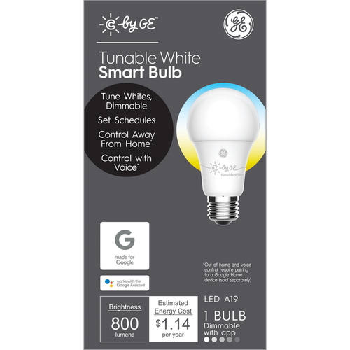 C by GE 93096307 9.5w Tunable White A19 Smart LED Light Bulb for sale online 