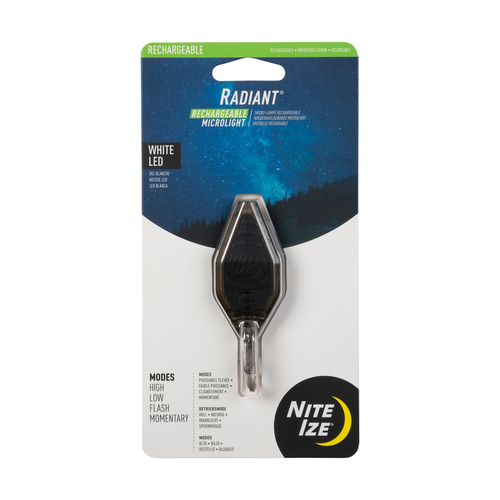Nite Ize RMLR02-29-R7 Flashlight With Key Ring 12 lm Black LED Black