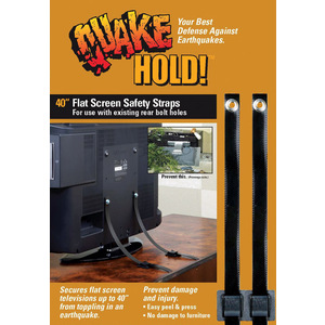 Quake Hold 4515 Flat Screen Safety Strap Black Nylon Black