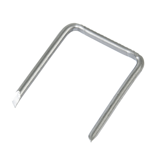 Staple, 1-1/8 in W Crown, 1-1/2 in L Leg, Steel Silver - pack of 10