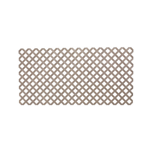 Lattice Panel 4 ft. W X 8 ft. L Gray Plastic Gray