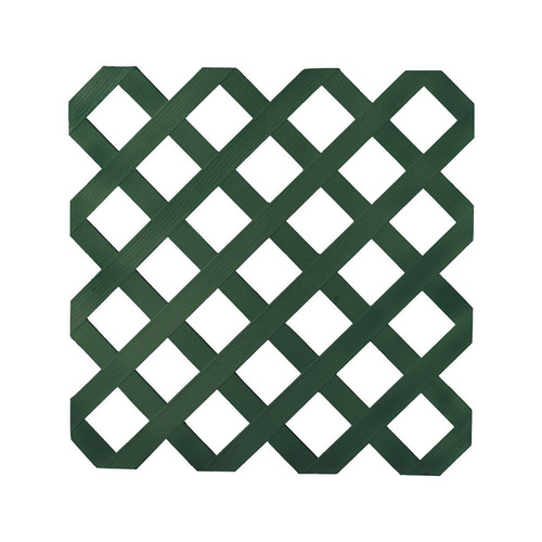 Lattice Panel 4 ft. W X 8 ft. L Dark Green Plastic Dark Green - pack of 20