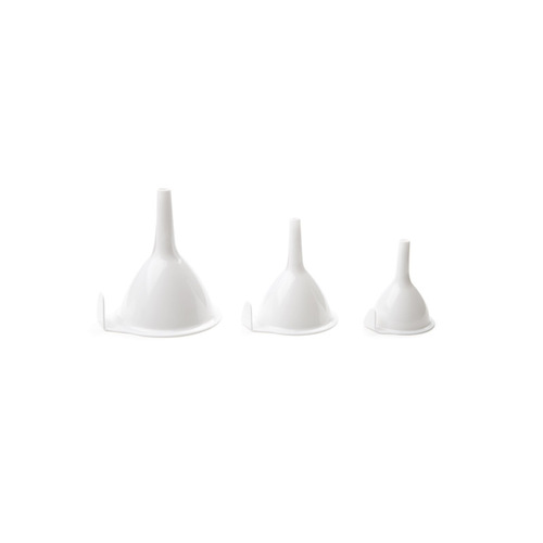 Funnel Set White 4.5" H Plastic White