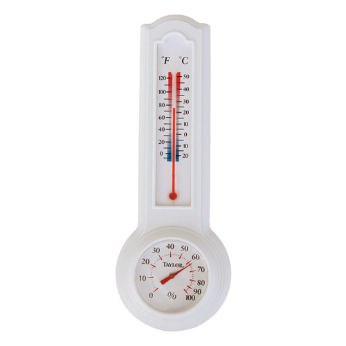 TAYLOR 5535E Fahrenheit & Celsius Analog 0 to 120 F, -20 to 50 C Hygrometer & Thermometer