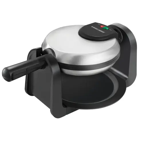 Belgian Waffle Maker 4 waffle Black/Silver Stainless Steel Black/Silver