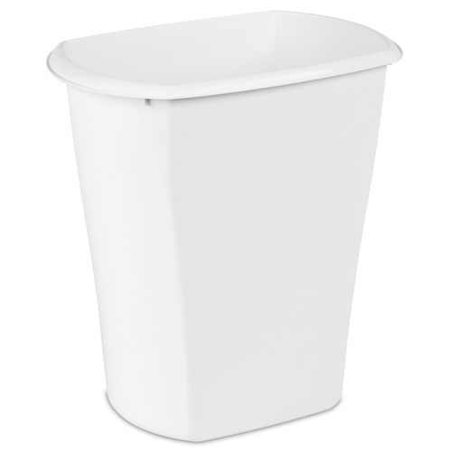 Sterilite 10528006 Wastebasket 5.5 gal White Polypropylene White