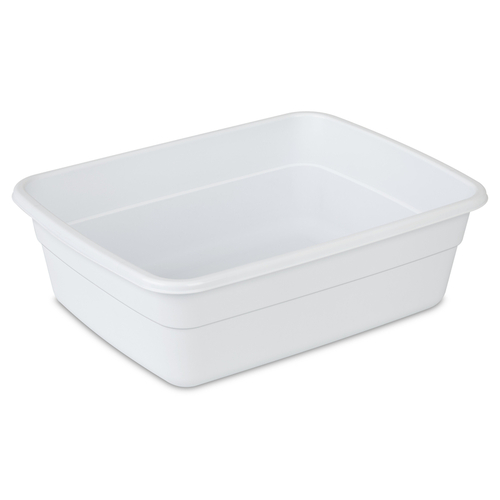 Dish Pan 14" L X 10.75" W X 4.5" H Plastic White