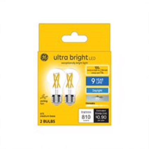 LED Bulb Ultra Bright A15 E26 (Medium) Daylight 100 Watt Equivalence Clear Pair