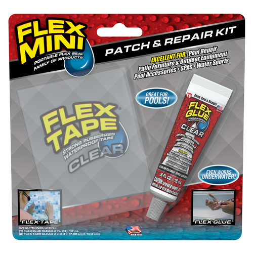 Flex Seal POOLKITMINI Patch and Repair Kit, Clear, 3-Piece