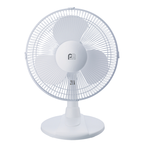 Perfect Aire 1PAFD12 Table Fan 18.5" H X 12" D 3 speed Oscillating White