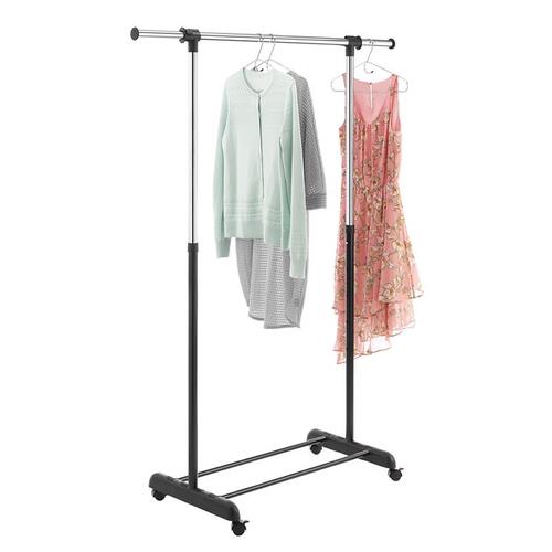 Garment Rack 64.5" H X 47.62" W X 17.3" L Metal Black