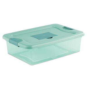 Sterilite 64 Qt. Latching Box Plastic, Blue Tint 