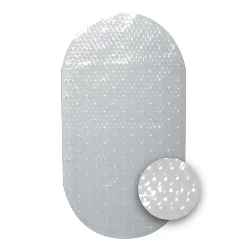 Zenna Home 80KK04-XCP4 Bath Mat, 27-1/2 in L, 15.7 in W, Vinyl, Clear - pack of 4
