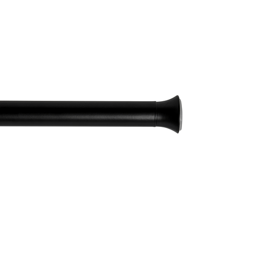 Tension Rod Chroma Matte Black Modern 36" L X 54" L Matte