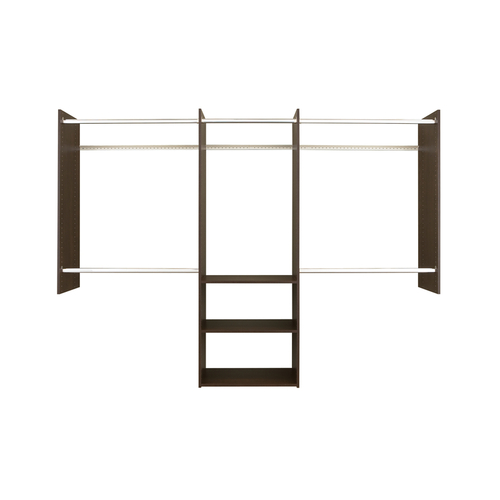 Easy Track 5033320 Deluxe Starter Closet Kit 72" H X 14" W X 96" L Wood
