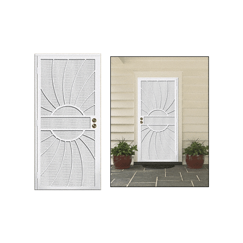 Sunburst White 32" x 80" Security Door