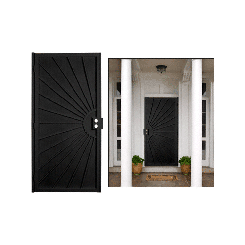 Sunset Black 30" x 80" Security Door