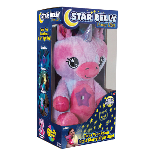 Star Belly SBPU-MC4 Unicorn Night Light Dream Lites Plush Pink/Purple Pink/Purple
