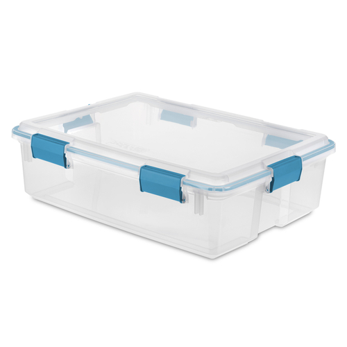 Sterilite 19314304 Latch Storage Box 7" H X 18" W X 24" D Stackable Clear