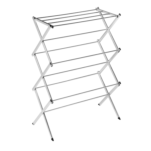 Honey-Can-Do DRY-01234 Accordion Dryer Rack 41.5" H X 29.5" W X 15" D Steel Accordian Collapsible Chrome