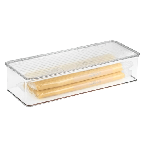 iDesign 67430 Storage Box 3" H X 13.3" W Stackable Clear