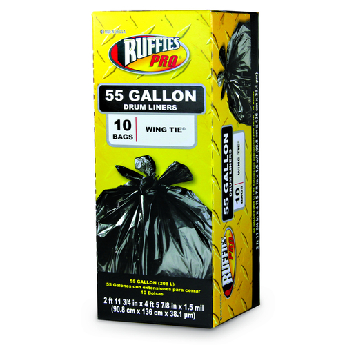 55 Gallon Trash Bags, 1.5 - 4 MIL