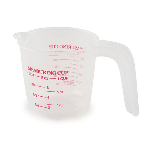 Measuring Cup Plastic Clear Clear