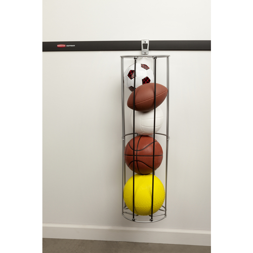 Sports Ball Storage Rack FastTrack 37" H X 12" W X 12" D Metal Silver