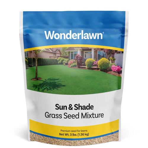 Wonderlawn WLSS3LB Grass Seed Mixed Sun or Shade 3 lb