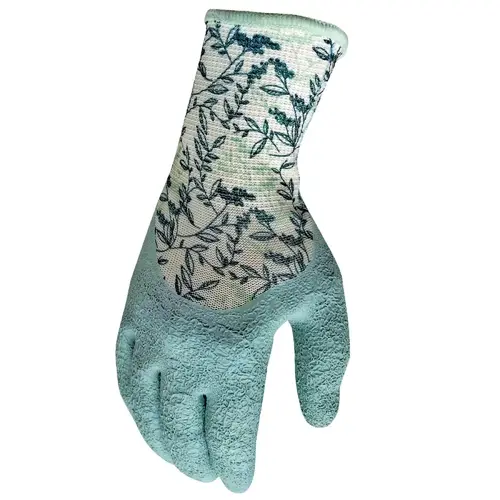 Gardening Gloves Latex Coated Garden Gloves L Latex Coated Stretch FIt Blue Blue