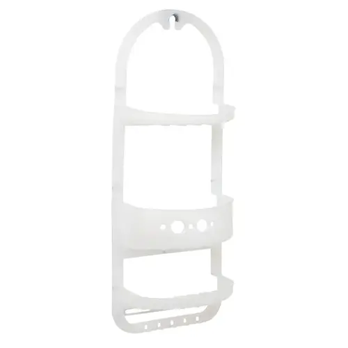 Zenith 5890KK Shower Caddy Zenna Home 26.38" H X 5.5" W X 10.25" L Frosted White Frosted