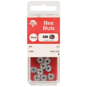 Hillman 6 in. Zinc-Plated Steel SAE Hex Nut 24 pk Hillman 6 in. Zinc-Plated Steel SAE Hex Nut 24 pk