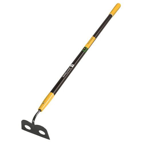 Hoe Tru Pro Steel Mortar 54" Wood Handle Black/Yellow