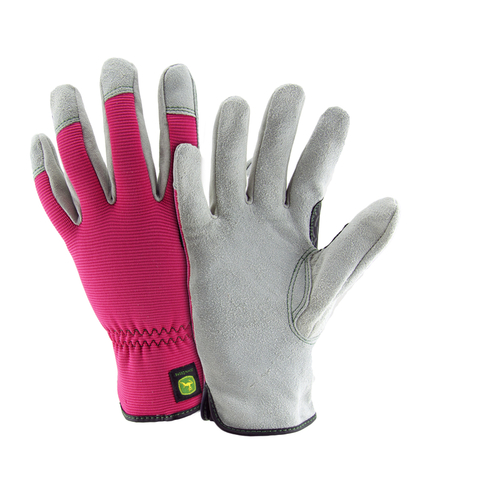 Work Gloves John Deere Women's Performance/Hi-Dexterity Pink S/M Pink - pack of 3