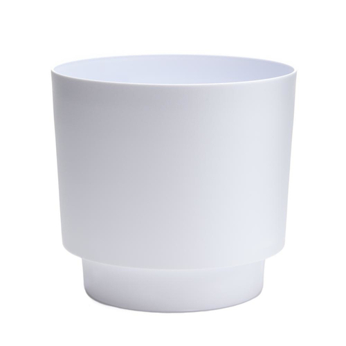 Planter with Stand Hopson 8" H X 6" D Metal/Plastic Casper White Casper White