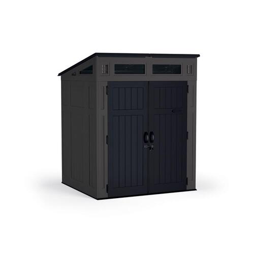 Suncast BMS6581 Storage Shed Modernist 6 ft. x 5 ft. Plastic Vertical with Floor Kit Gray