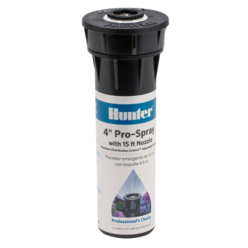 Hunter PROS0415A Pop-Up Sprinkler Pro-Spray 4" H Adjustable Black